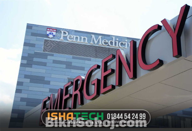 SS letter Steel Nameplate for Business Tower BD.